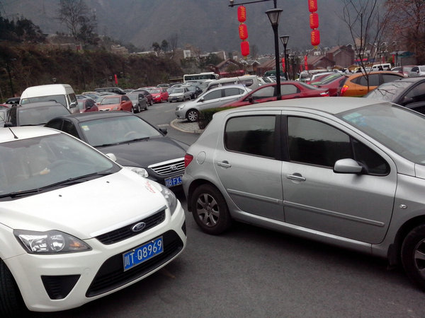 1540696728381264.jpg 2 景区停车场排起了长龙.jpg